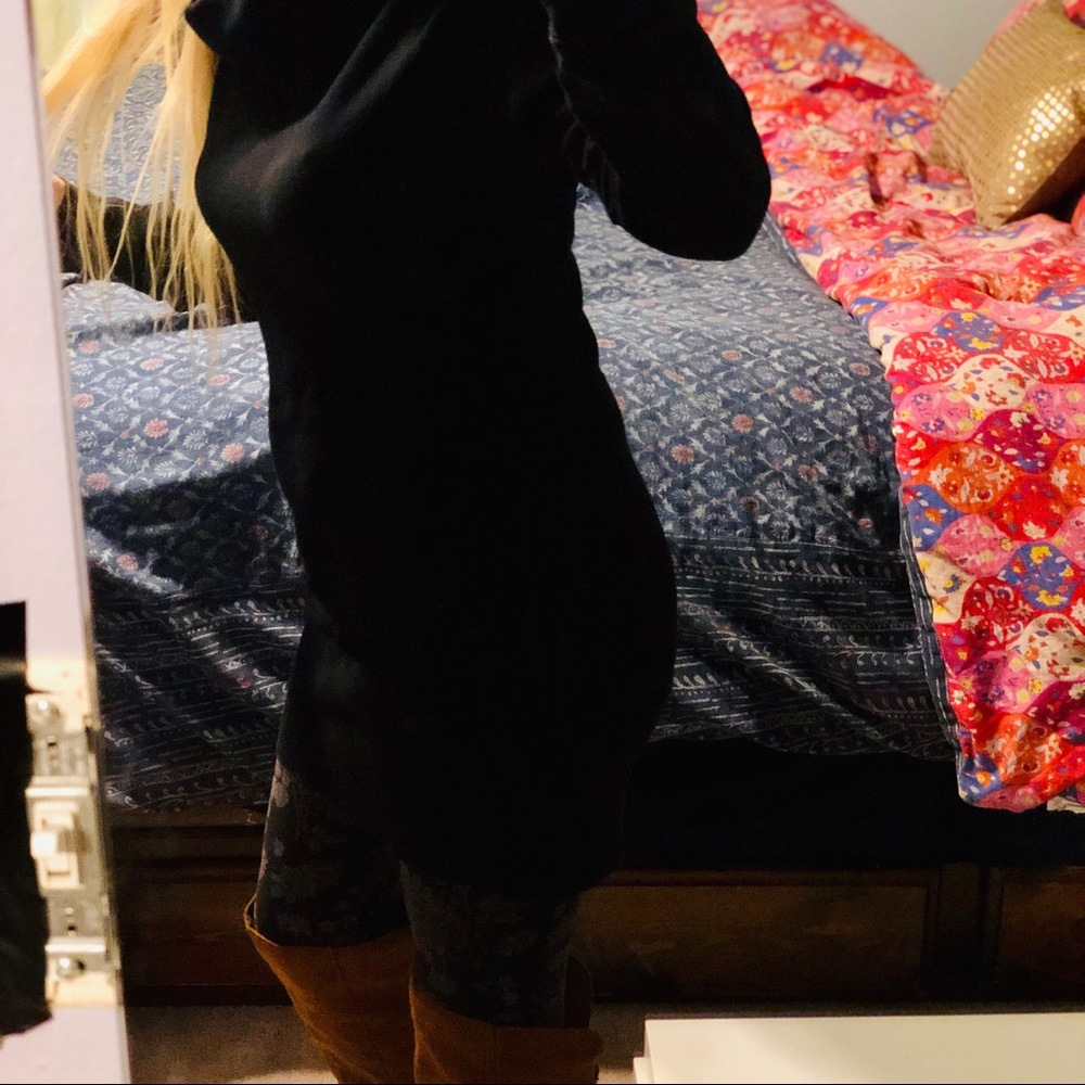 🔥 black slouchy neck dress